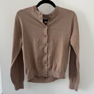 J. Crew Women's Taupe Button-Front Cardigan